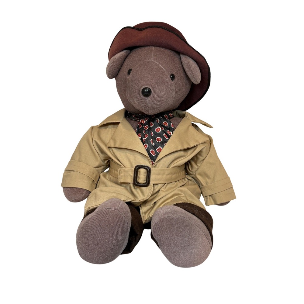 Vintage 1983 North American Bear Co VIB Humphrey Beargart Trench Coat Fedora